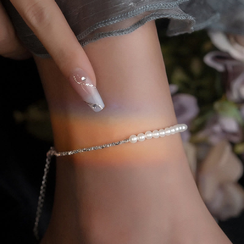 Buddha Stones925スターリングシルバー パールビーズ プロテクションアンクレット - image 4