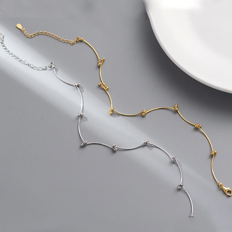 Buddha Stones925 スターリングシルバー シンプルウェーブシェイプ プロテクションアンクレット - image 9