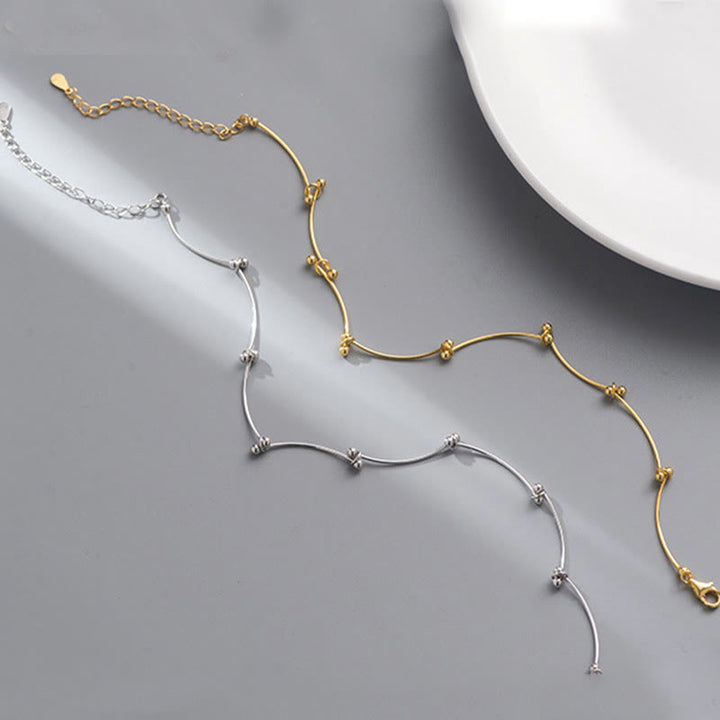 Buddha Stones925 スターリングシルバー シンプルウェーブシェイプ プロテクションアンクレット - image 9