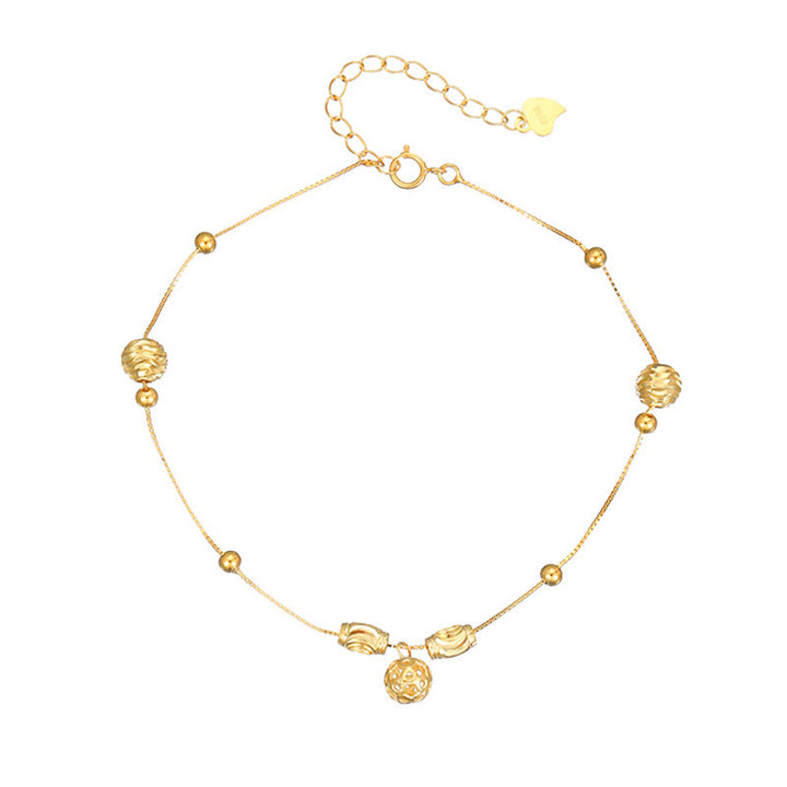 Buddha Stones925 スターリングシルバー シンプルベルビーズ 祝福アンクレット - image 9