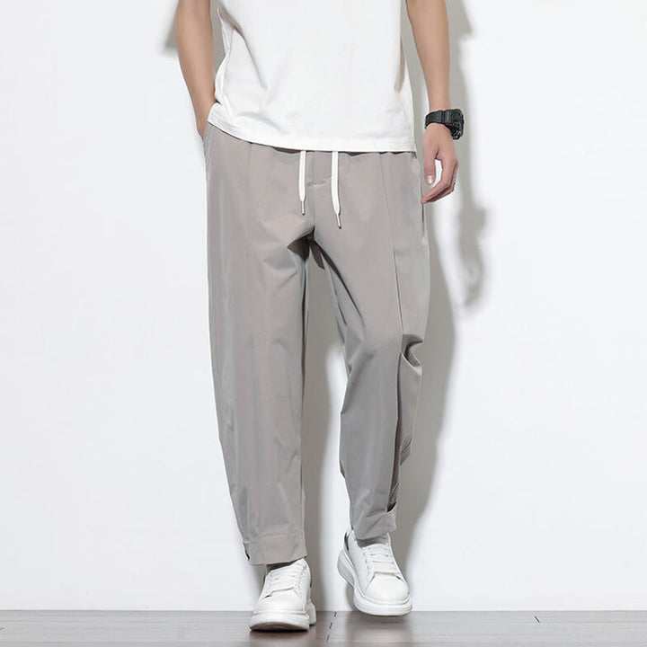 Buddha Stonesカジュアル 無地 ドローストリング メンズ ハーレムパンツ ポケット付き - グレー - US/UK/AU46、 EU56 (5XL) - image 6