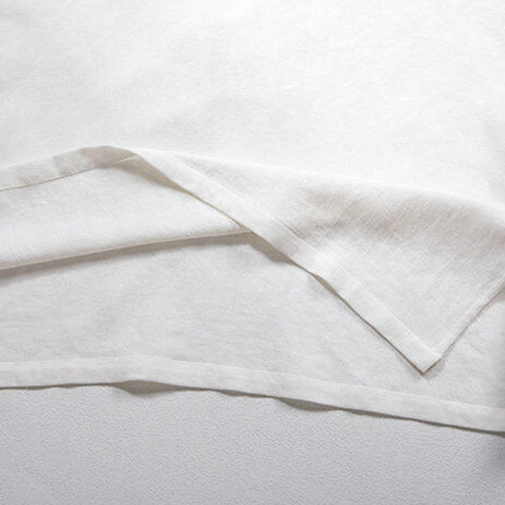 Buddha Stonesホワイト フロッグボタン リネン 七分袖 メンズシャツ - image 4