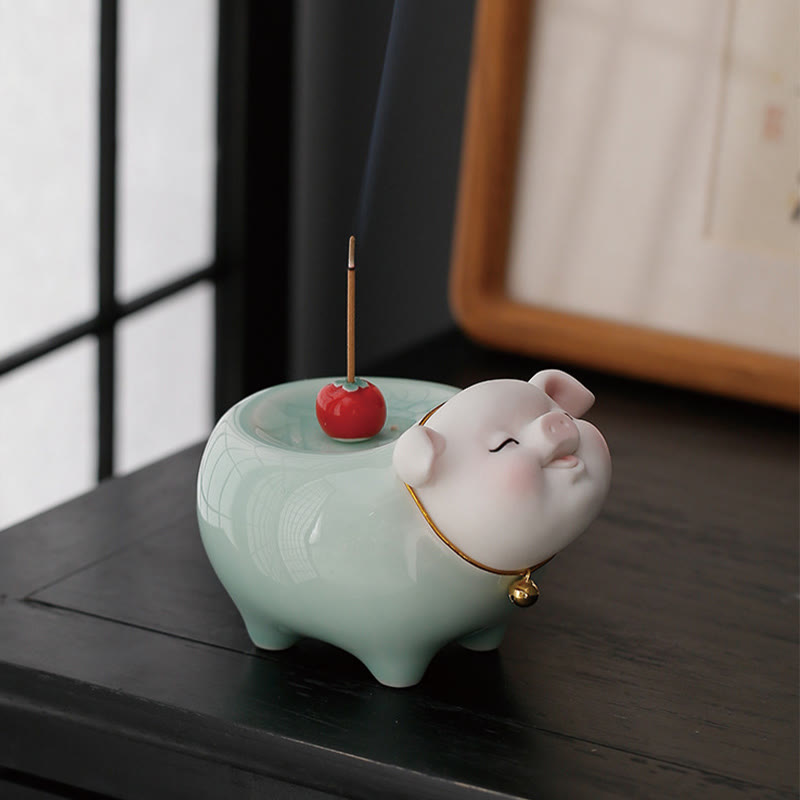 Buddha Stones陶器 子豚 祝福棒 香炉