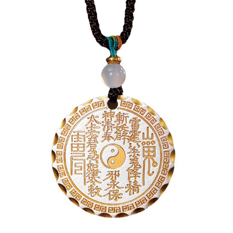 Buddha Stones石山の幽霊がお金を使う陰陽八卦デザイン銅ハーモニーネックレスペンダント - image 14