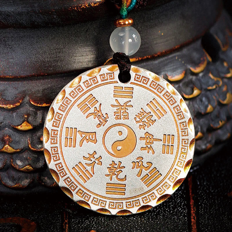 Buddha Stones石山の幽霊がお金を使う陰陽八卦デザイン銅ハーモニーネックレスペンダント - image 10