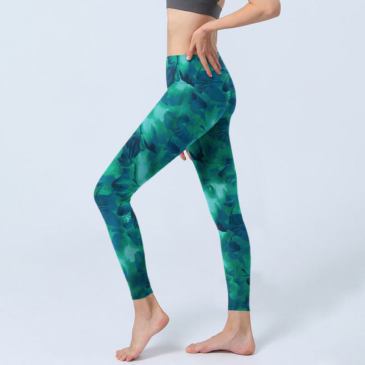 Buddha Stonesフローラルプリント ジムレギンス レディース ヨガパンツ - image 3