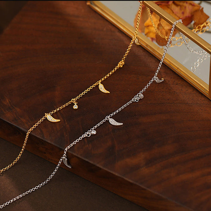 Buddha Stones925スターリングシルバー ジルコン リトルペッパーチャーム プロテクションアンクレット