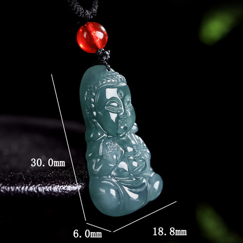 Buddha Stones翡翠宝宝仏繁栄のネックレスペンダント - image 7