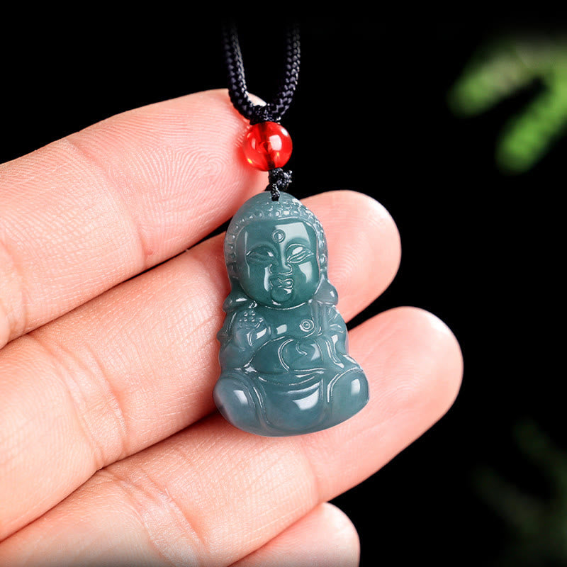 Buddha Stones翡翠宝宝仏繁栄のネックレスペンダント - image 4