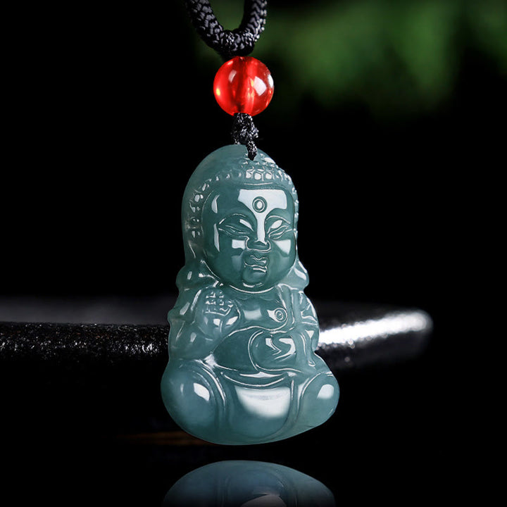 Buddha Stones翡翠宝宝仏繁栄のネックレスペンダント - ジェイド - image 1