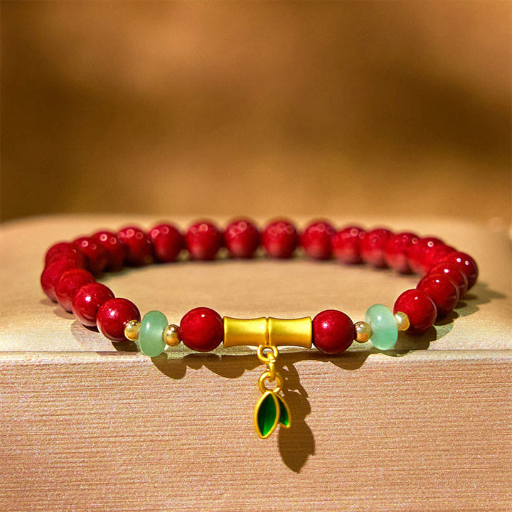 Buddha Stones辰砂 竹 集中ブレスレット