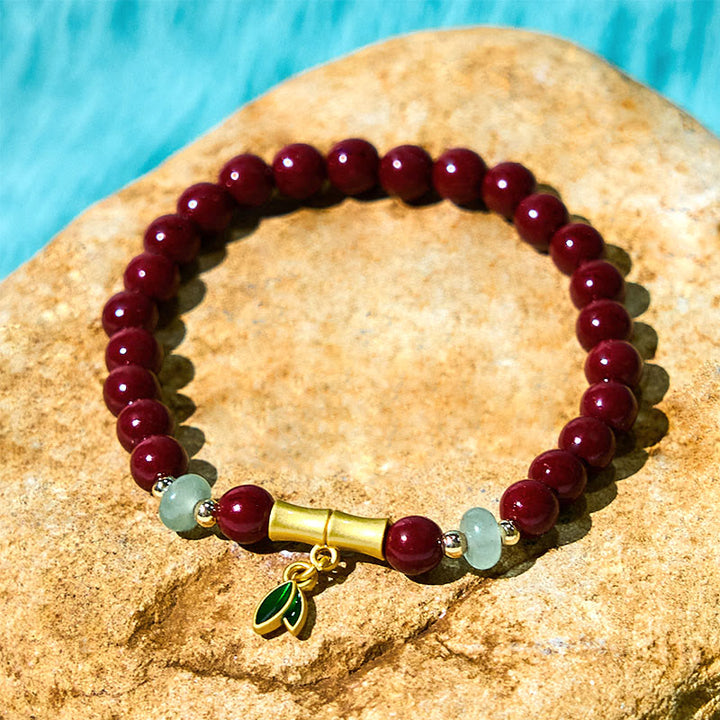 Buddha Stones辰砂 竹 集中ブレスレット