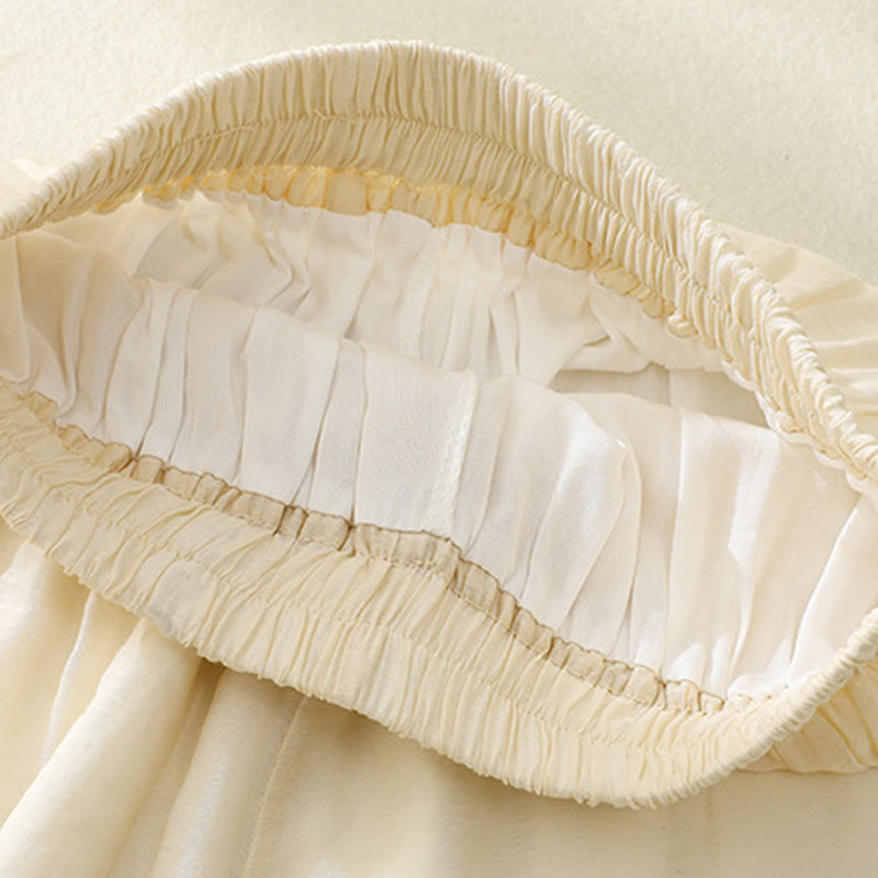 Buddha Stonesの芸術的な刺繍の花と二重層の中国のカエルのボタンのスプリットコットンリネンのレディースワイドレッグパンツ - image 7