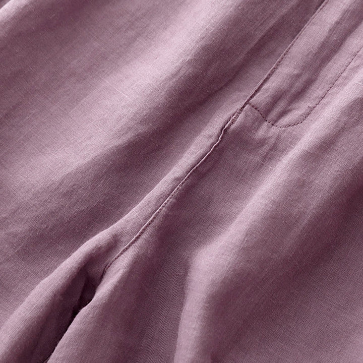 Buddha Stones夏 カジュアル 刺繍 花柄 プリーツ ジッパーボタン コットンリネン レディース ショートパンツ ポケット付き - image 10