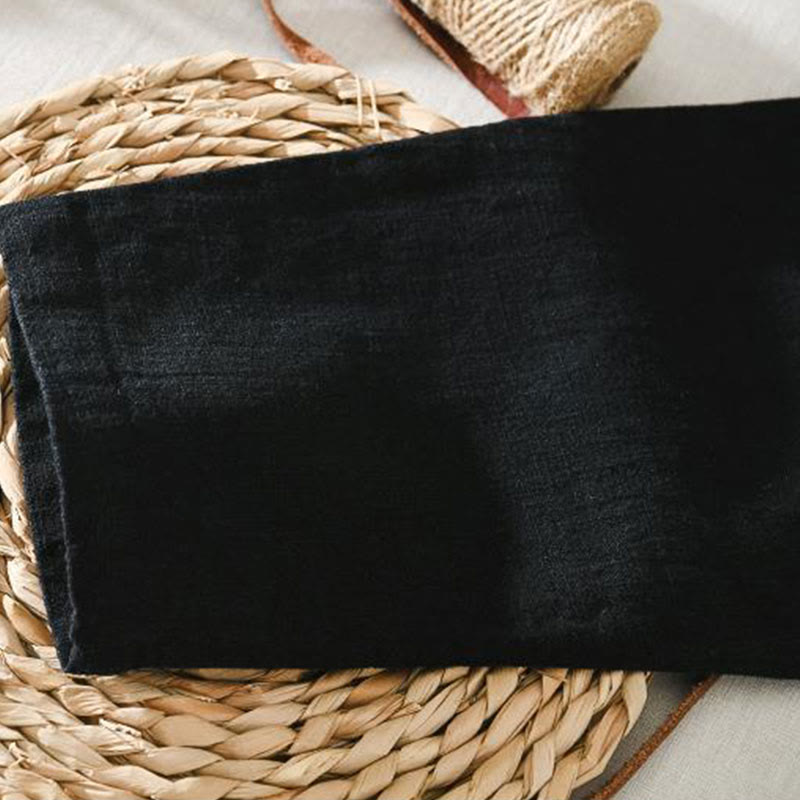 Buddha Stones夏用カジュアルドローストリングラミーリネンメンズパンツ（ポケット付き） - image 12