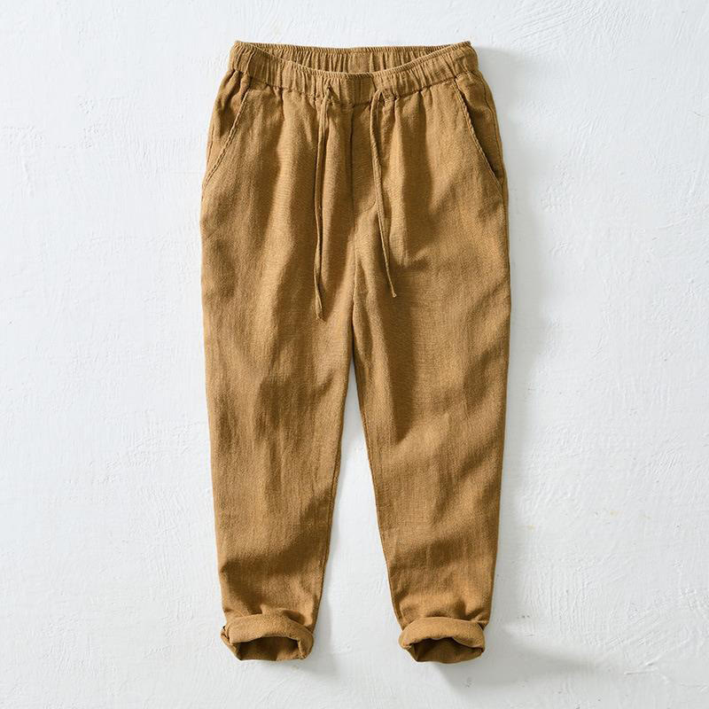Buddha Stones夏用カジュアルドローストリングラミーリネンメンズパンツ（ポケット付き） - ペルー - US/UK/AU44、 EU54 (4XL) - image 21