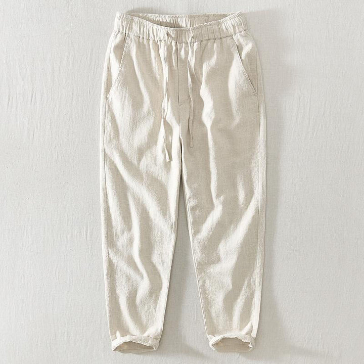 Buddha Stones夏用カジュアルドローストリングラミーリネンメンズパンツ（ポケット付き） - ベージュ - US/UK/AU44、 EU54 (4XL) - image 17
