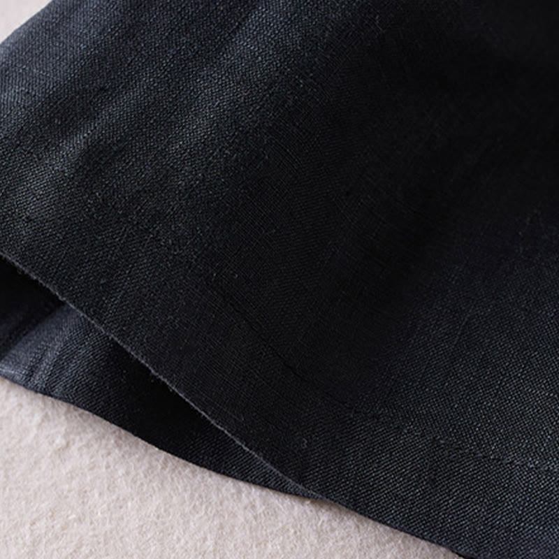 Buddha Stones夏 デイリー シンプル シワ加工 コットンリネン レディース ショートパンツ ポケット付き - image 12