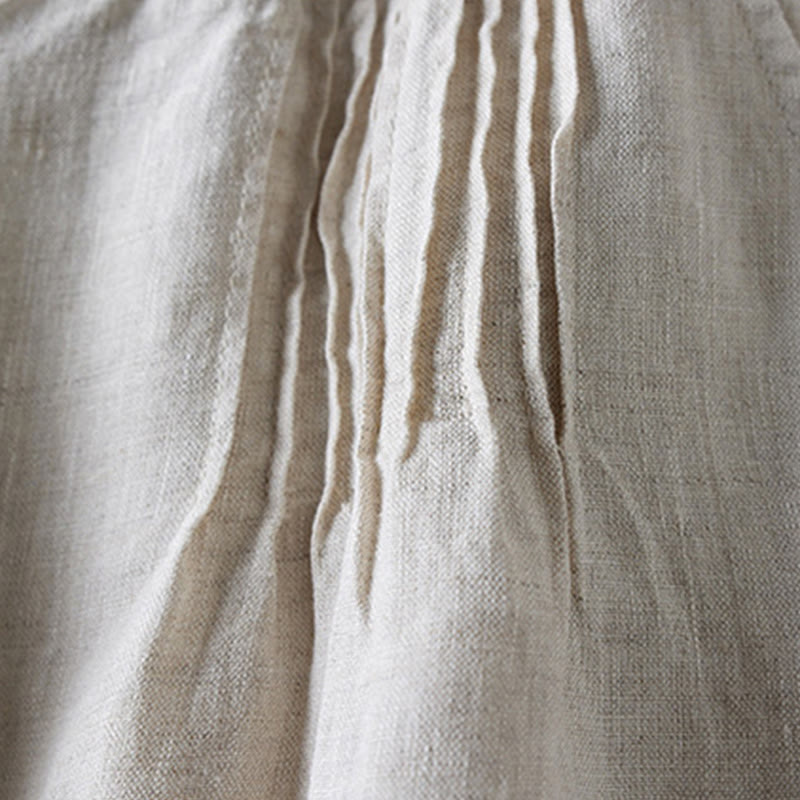 Buddha Stones夏 デイリー シンプル シワ加工 コットンリネン レディース ショートパンツ ポケット付き - image 40