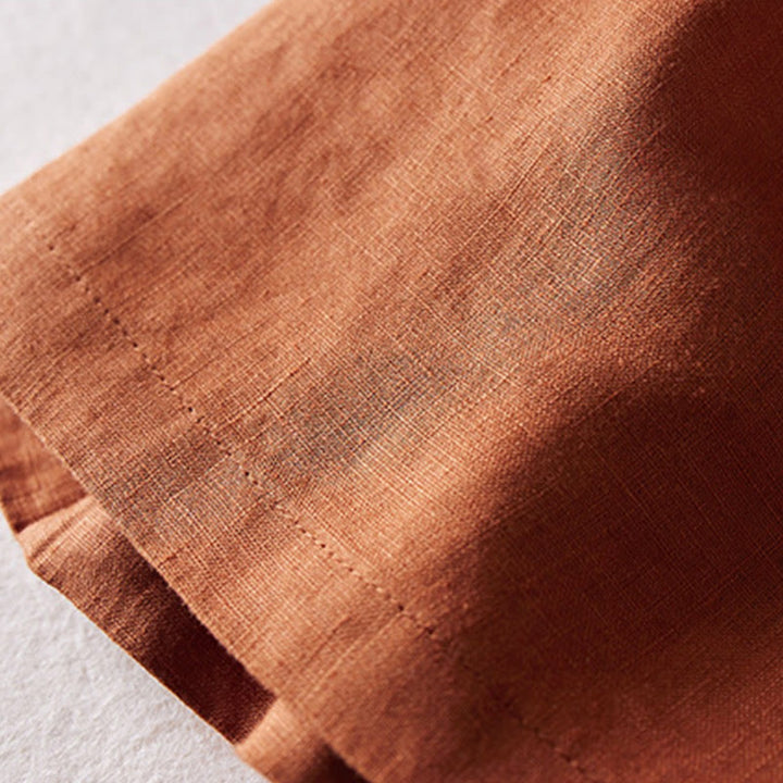 Buddha Stones夏 デイリー シンプル シワ加工 コットンリネン レディース ショートパンツ ポケット付き - image 5