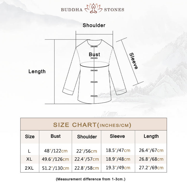 Buddha Stones無地ボタン長袖レディースシャツ - image 5