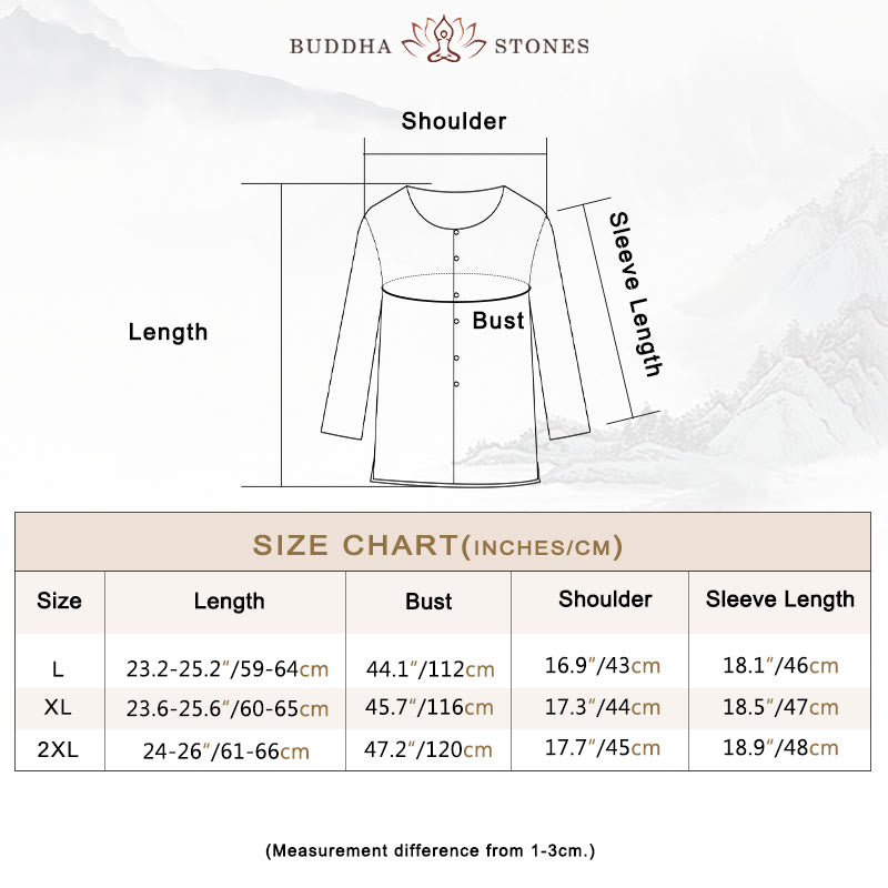 Buddha Stonesラウンドネックカジュアルブラウス刺繍長袖シャツコットンリネントップスレディースシャツ - image 5