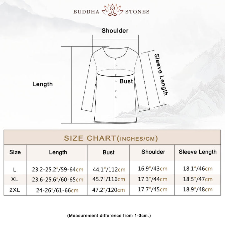Buddha Stonesラウンドネックカジュアルブラウス刺繍長袖シャツコットンリネントップスレディースシャツ - image 5