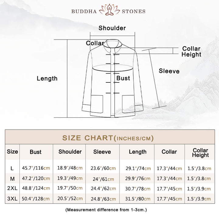 Buddha Stones 2点セット メンズ 唐装 鯉柄 カエルボタン 長袖シャツ パンツセット - image 5