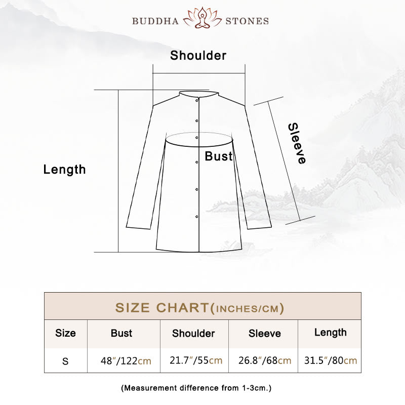 Buddha Stones無地 長袖 コート ジャケット トップス ワイドレッグパンツ 禅 太極拳 ヨガ 瞑想服 - image 7