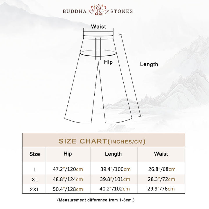 Buddha Stonesカジュアル 無地 レースアップ レディース ワイドレッグパンツ