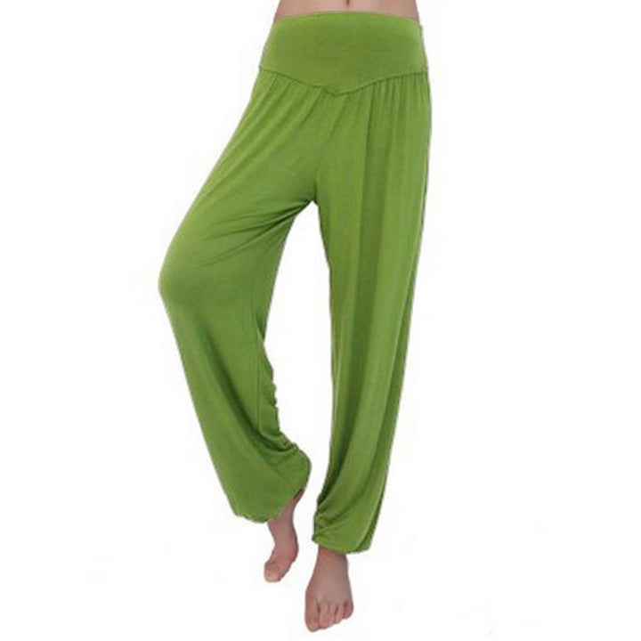 Buddha Stones無地 モダール ヨガ ダンス ロング ハーレム パンツ - アーミーグリーン - US14、 UK/AU18、 EU46 (3XL) - image 8