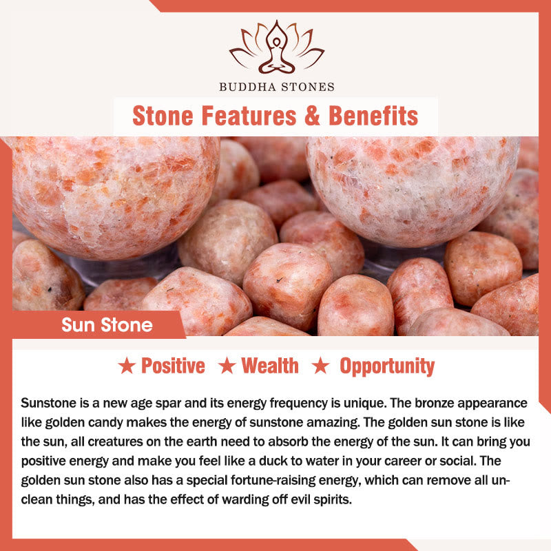 Buddha Stones天然太陽石貔貅開運財運ブレスレット