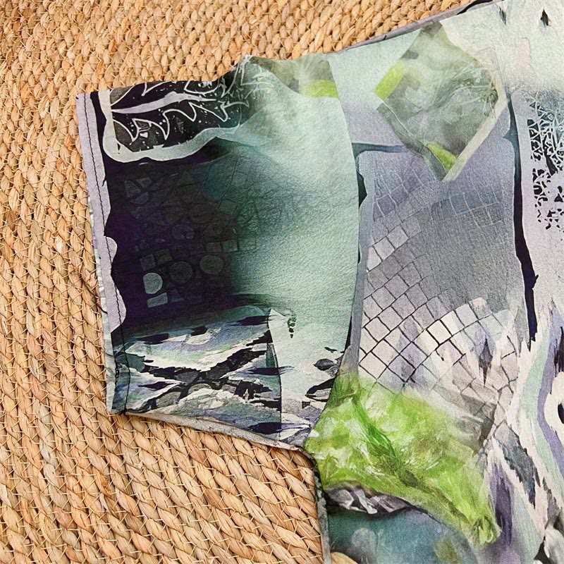 Buddha Stonesカジュアル ルーズ プリント モーニンググローリー ロープ レディース クルーネックデザイン 半袖 ポリエステル Tシャツ