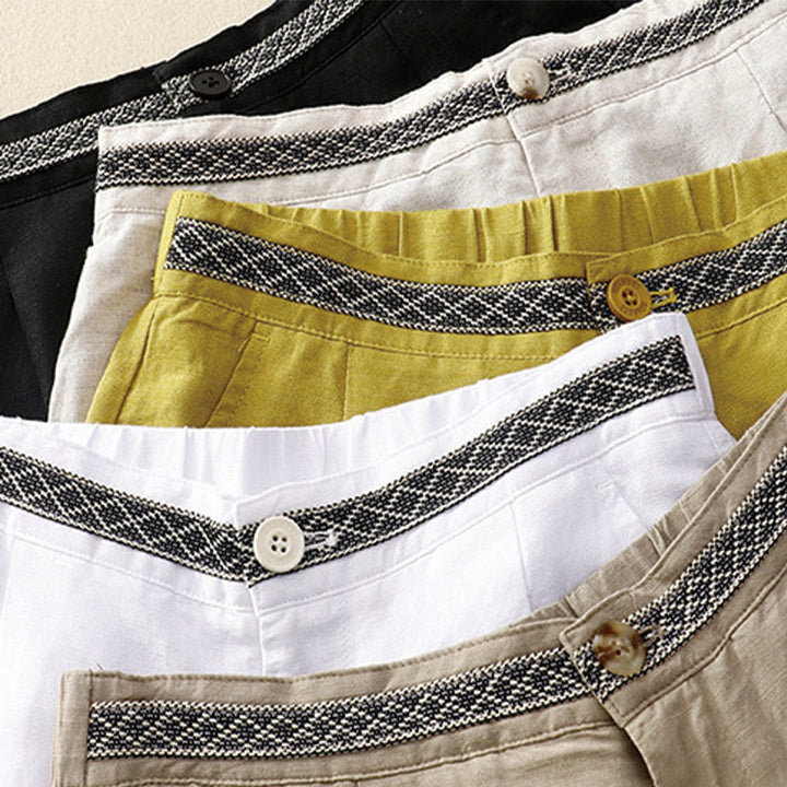 Buddha Stones夏 無地 7-8丈 コットンリネン レディース ワイドレッグパンツ ポケット付き ジッパー付き - image 23