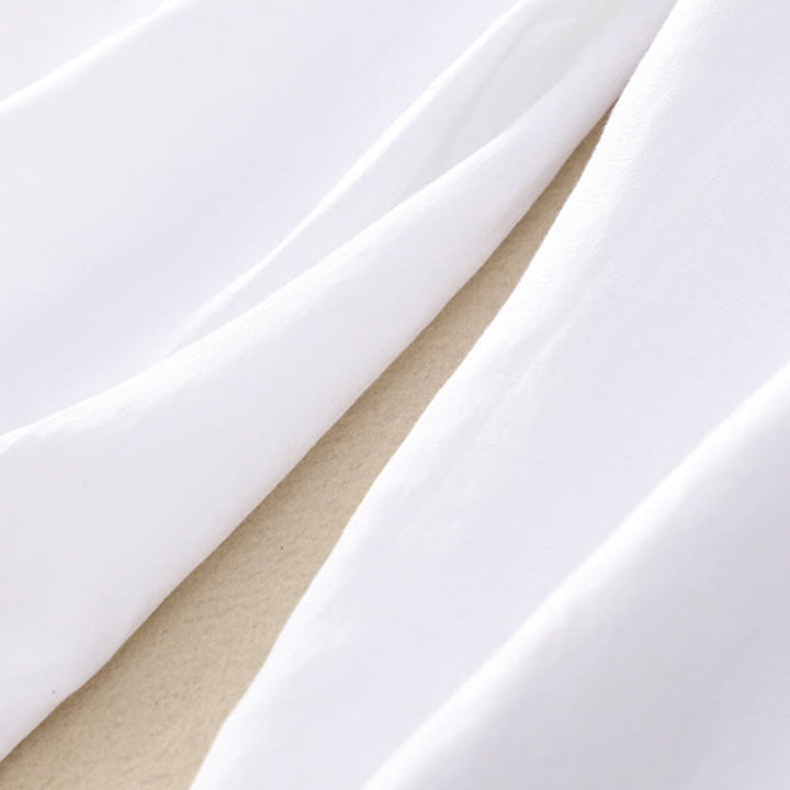 Buddha Stones夏 無地 7-8丈 コットンリネン レディース ワイドレッグパンツ ポケット付き ジッパー付き - image 16