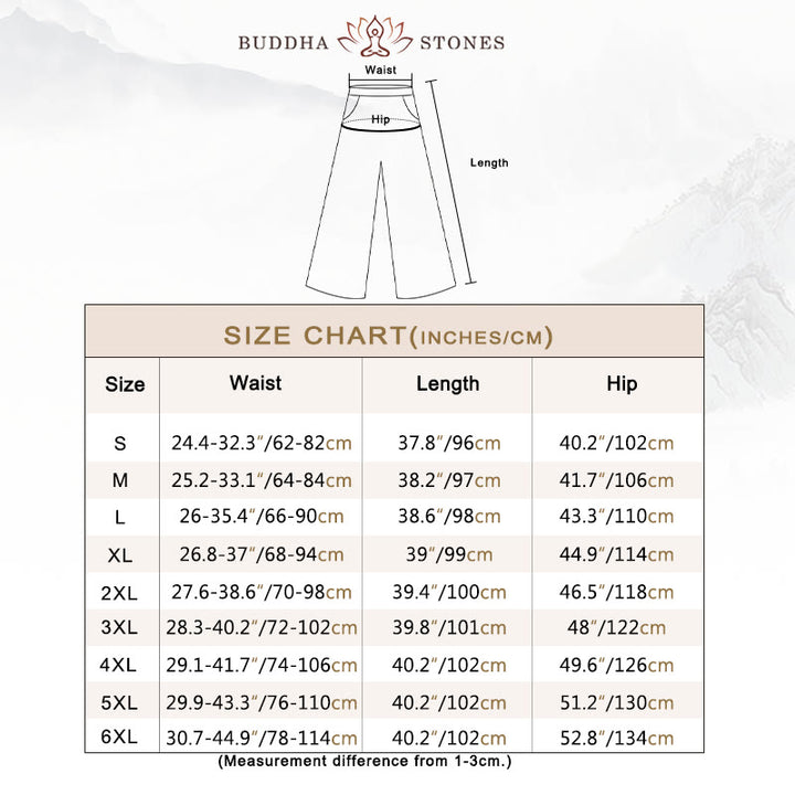 Buddha Stones 2点セット レディース 半袖シャツ トップス Tシャツ パンツ 瞑想 禅 太極拳 コットンリネン 衣類セット - image 4