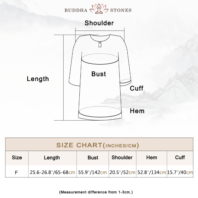 Buddha Stonesカジュアル ハーフスリーブ ラミー リネン コットン Tシャツ - image 3