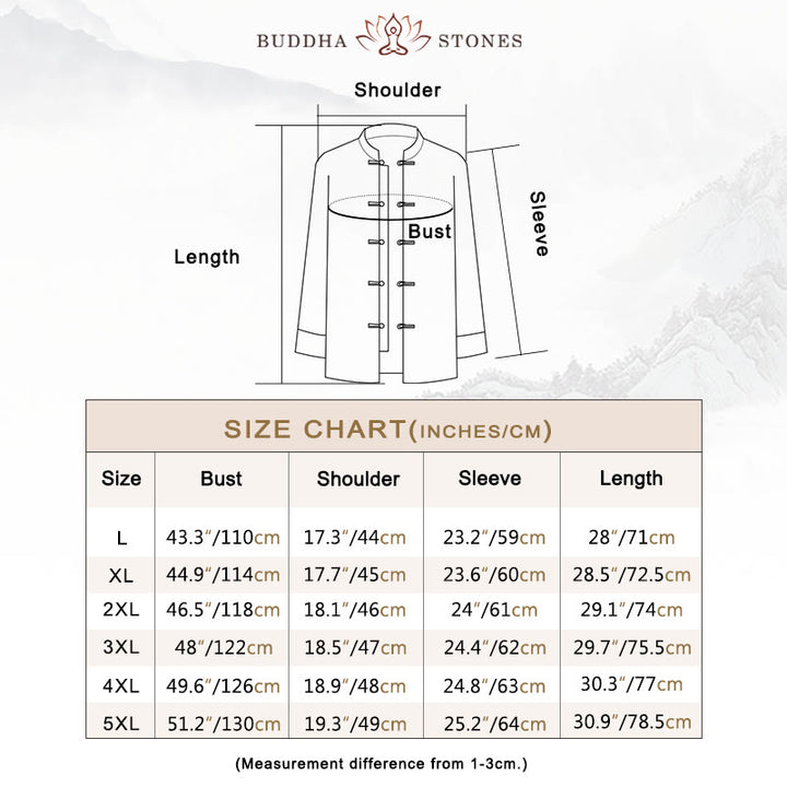 Buddha Stonesの中国の新年の衣装、白鶴、金蛙ボタン唐装、綿のメンズジャケット、ポケット付きシャツ