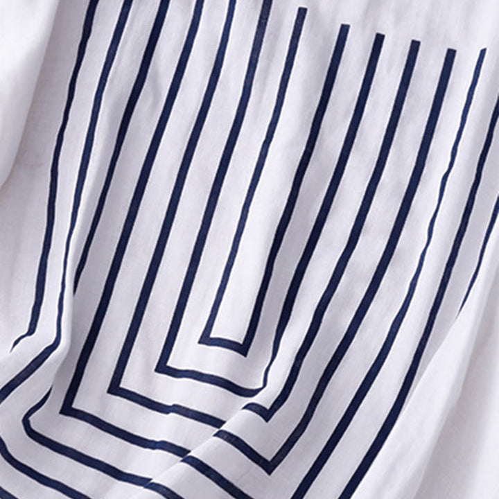 Buddha Stonesカジュアルラインプリント柄半袖コットンリネンレディースTシャツ - image 15