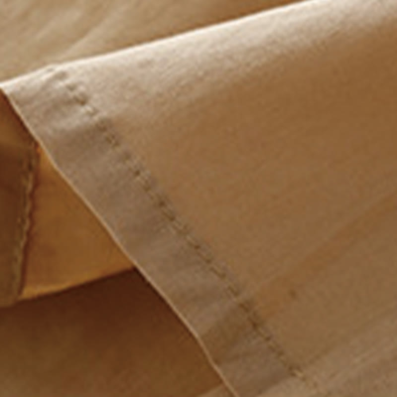 Buddha Stonesカジュアル ピュアカラーデザイン 半袖 Vネック コットン ミディドレス ポケット付き - image 18