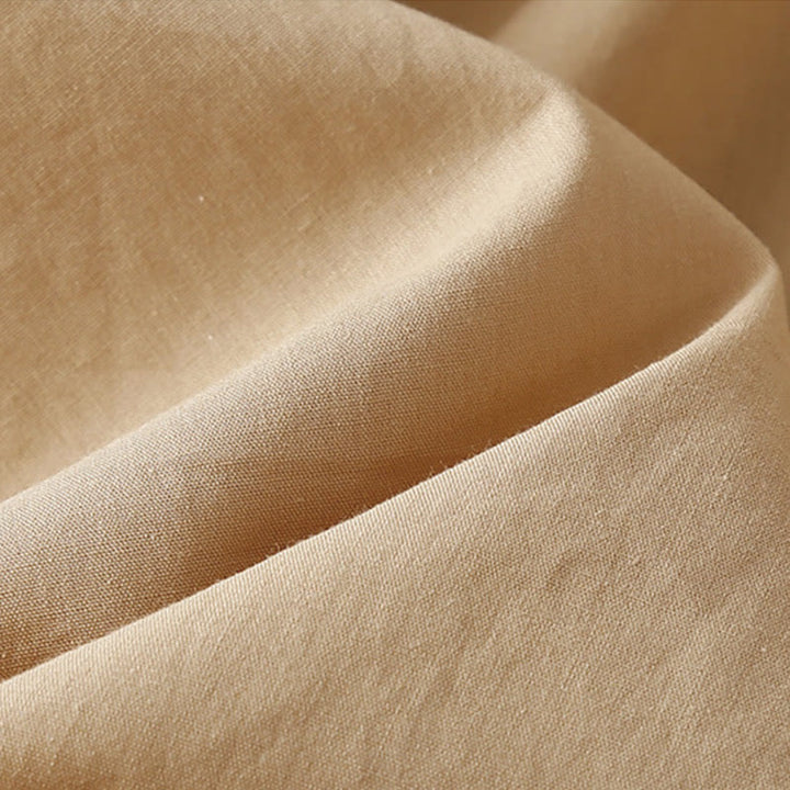 Buddha Stonesカジュアル ピュアカラーデザイン 半袖 Vネック コットン ミディドレス ポケット付き - image 17