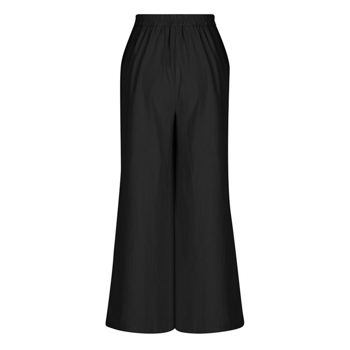 Buddha Stonesレトロ カジュアル ハイウエスト コットン レディース ワイドレッグパンツ ポケット付き - image 7