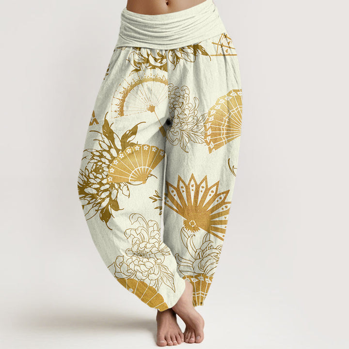 Buddha Stones花柄レディース伸縮性ウエストハーレムパンツ - コーンシルク - US22、 UK/AU26、 EU54 (6XL) - image 8
