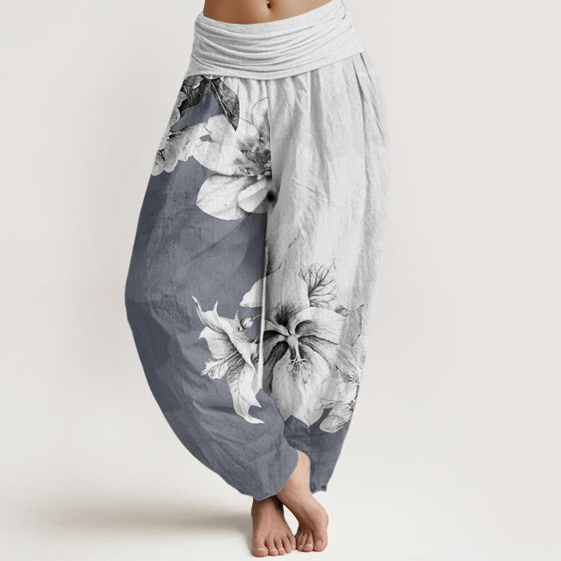 Buddha Stonesコットン カメリア柄 レディース 伸縮性ウエスト ハーレムパンツ - ゲインズボロ - US22、 UK/AU26、 EU54 (6XL) - image 4