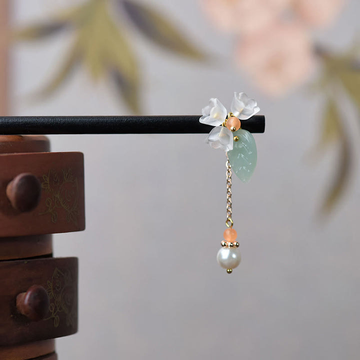 Buddha Stones黒檀 リュウリ スズラン 勇気のヘアピン