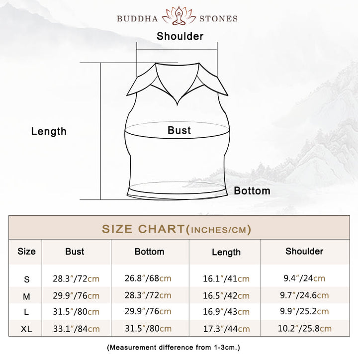 Buddha Stonesポロカラー クロップタンクトップ テニススカート プリーツショーツ ポケット付き スポーツ ヨガウェア - image 3