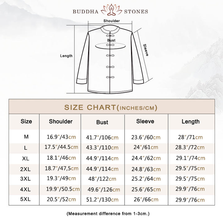 Buddha Stonesカエルボタン 中国唐装 ロングシャツ コットン メンズ ジャケット 衣類 - image 4