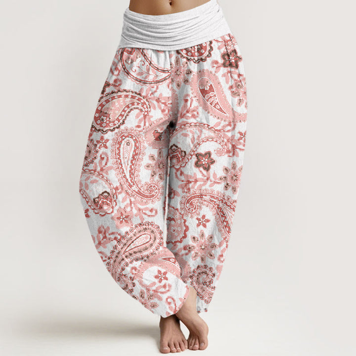 Buddha Stonesカジュアル ペイズリー柄 レディース 伸縮性ウエスト ハーレムパンツ - 雪 - US22、 UK/AU26、 EU54 (6XL) - image 5