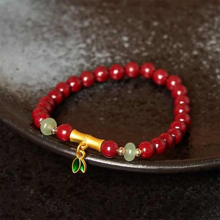 Buddha Stones辰砂 竹 集中ブレスレット