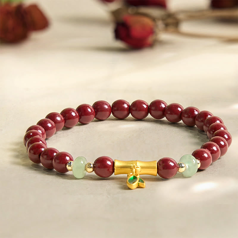 Buddha Stones辰砂 竹 集中ブレスレット